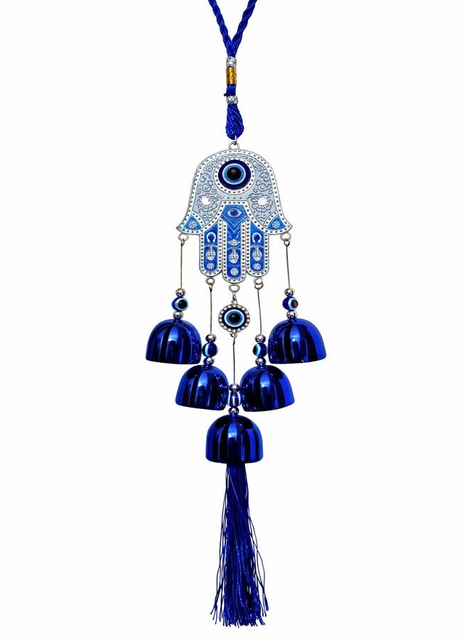 أجراس رياح على شكل يد همسة من ThincAmaxe، بتصميم عين الحسد، لجلب الحظ السعيد والازدهار والنجاح في الأبراج والصحة والثروة. تعليقة عين الحسد للشرفة ومدخل المنزل وغرفة المعيشة. ديكور منزلي مصنوع يدويًا كهدية (يد همسة). - Image 3